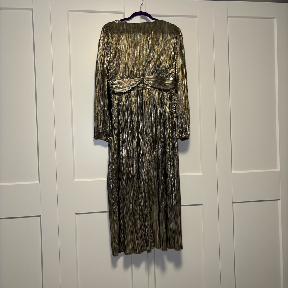 Ricki's Shimmering Gold Long Sleeve Dress - Picture 2 of 6